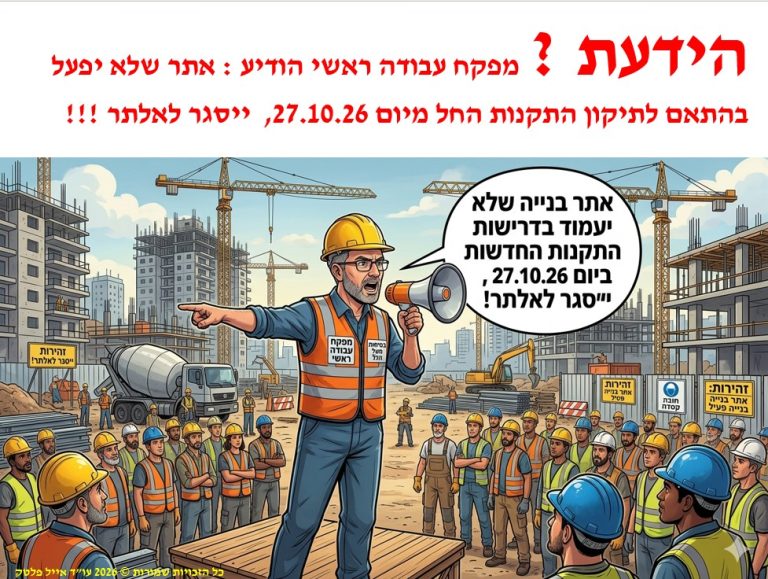 תקנות חדשות - בטיחות